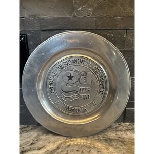 Vintage Georgia Bicentennial Wilton Pewter Plate  10.75" Rare‎